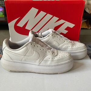 New Nike Air Force 1 Platform White AF1 Sneakers Womens 8.5